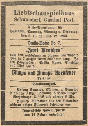 Bild vergr&ouml;&szlig;ern: 10.05.1925 Post