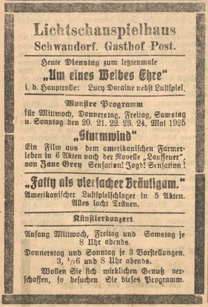Bild vergr&ouml;&szlig;ern: 20.05.1925 Post