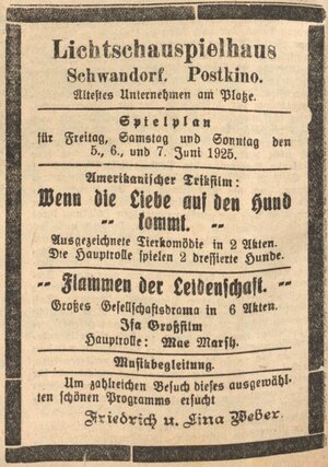 Bild vergr&ouml;&szlig;ern: 07.06.1925 Post