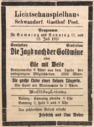 Bild vergr&ouml;&szlig;ern: 12.07.1925 Post