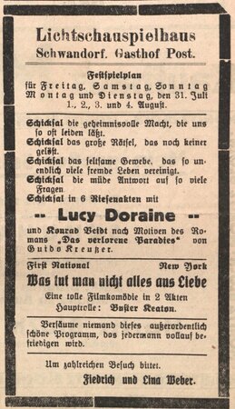 Bild vergr&ouml;&szlig;ern: 31.07.1925 Post