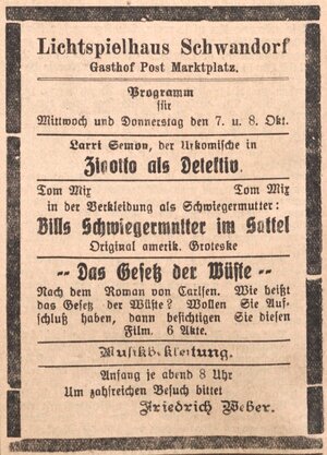 Bild vergr&ouml;&szlig;ern: 08.10.1925 Post