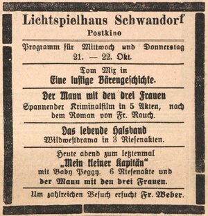 Bild vergr&ouml;&szlig;ern: 21.10.1925 Post