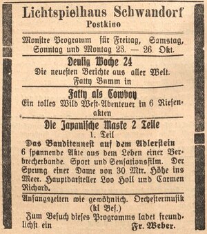 Bild vergr&ouml;&szlig;ern: 24.10.1925 Post