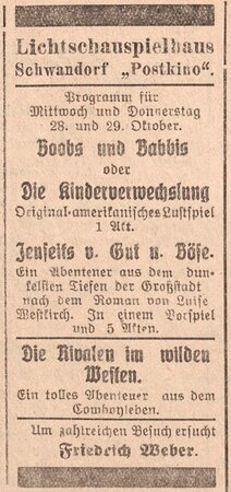 Bild vergr&ouml;&szlig;ern: 29.10.1925 Post