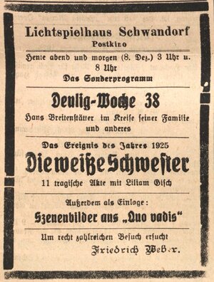 Bild vergr&ouml;&szlig;ern: 09.12.1925 Post