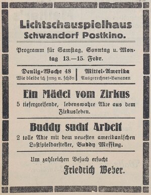 Bild vergr&ouml;&szlig;ern: 14.02.1926 Post