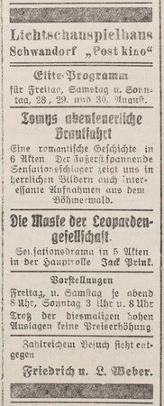 Bild vergr&ouml;&szlig;ern: 29.08.1925 Post