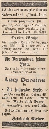 Bild vergr&ouml;&szlig;ern: 12.09.1925 Post
