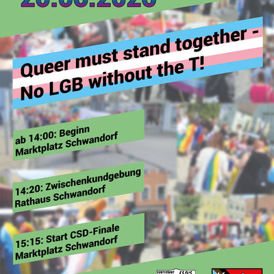 Veranstaltungsplakat des CSD Schwandorf am 20.06.2026