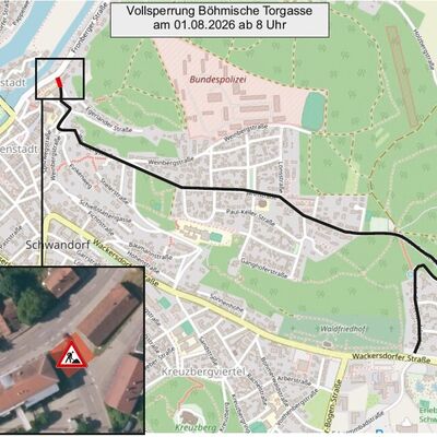 Grafik Sperung B&ouml;hmische Torgasse am 01.08.2026