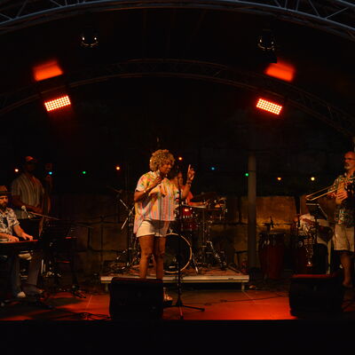 Auftritt der Band Yeni Toro y su Afroson beim Schwandorfer Kultursommer im Spitalgarten 2026.