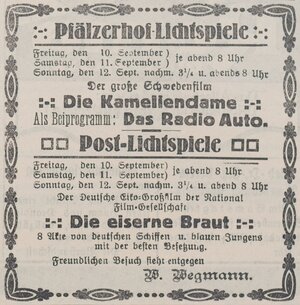 Bild vergr&ouml;&szlig;ern: 11.09.1926 Pf&auml;lzer und Post