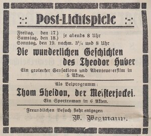Bild vergr&ouml;&szlig;ern: 18.09.1926 Post