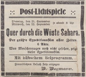 Bild vergr&ouml;&szlig;ern: 21.09.1926 Post