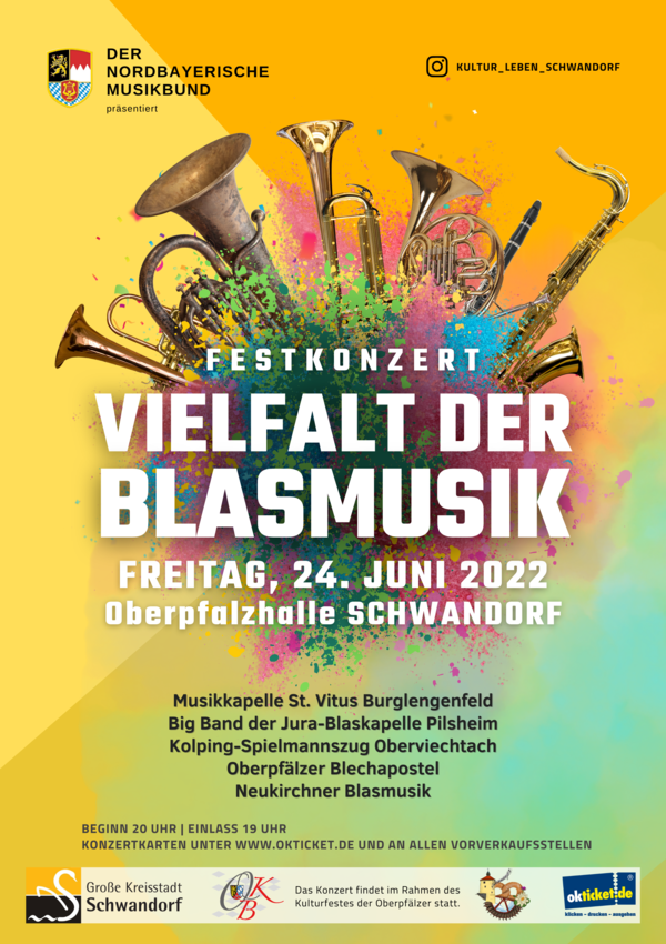 Bild vergrößern: Vielfalt der Blasmusik - Konzertplakat